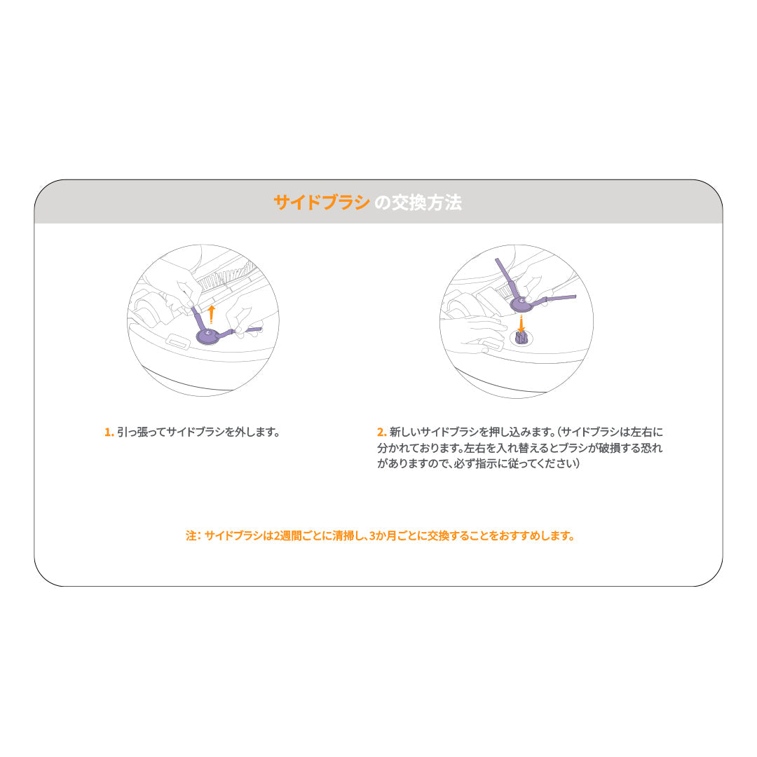 Narwal ロボット掃除機用 サイドブラシ (1ペア)